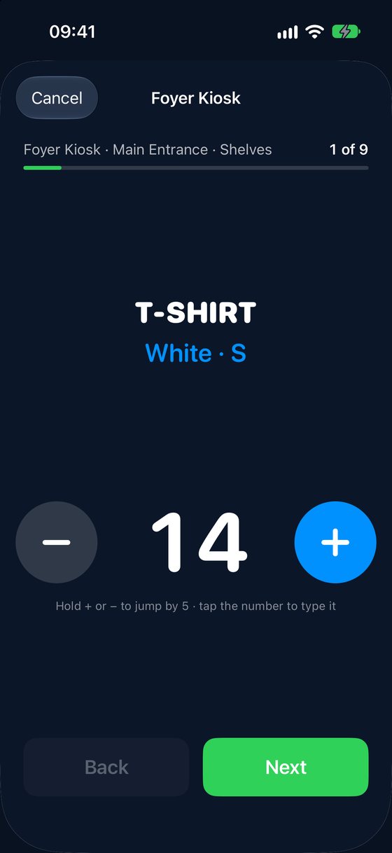 Counting stock on iPhone with Stock Control