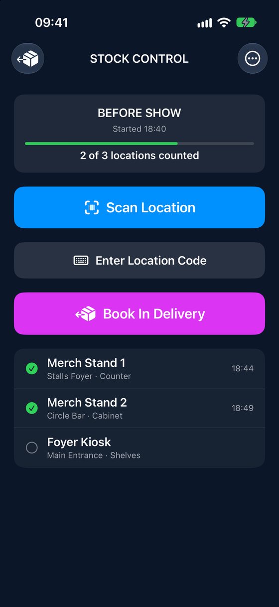 Stock Control on iPhone
